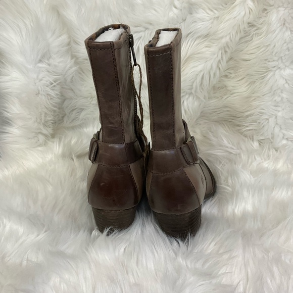 NEW Born Women's Espresso Dark Brown Combo Nevica Leather Boots Size 7 - Picture 7 of 10